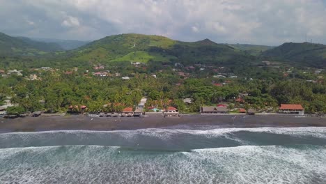 Aerial-drone-shot-over-the-coast-of-El-Salvador