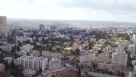 Aerial-Over-The-City-And-Suburbs-Of-Amman-Jordan