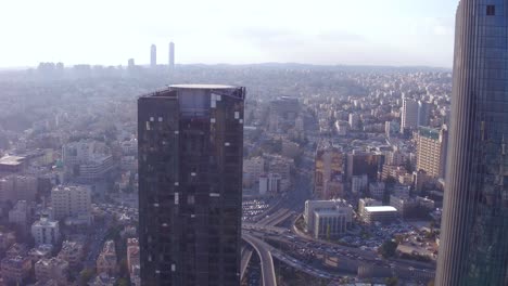 Aerial-Over-The-City-Of-Amman-Jordan-Downtown-Business-District-Skyscrapers-And-Offices-2