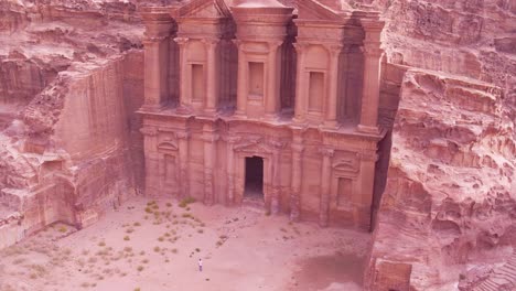 Beautiful-Aerial-Of-The-Monastery-Building-In-Petra-Jordan