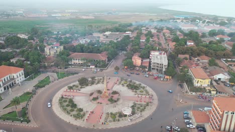 Good-Vista-Aérea-Over-Bissau-In-Guineabissau-West-Africa-Roundabout-And-Streets-A-Typical-West-African-City-1