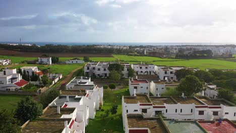 Aerial-Over-Residences-Along-The-North-Coast-Of-Morocco