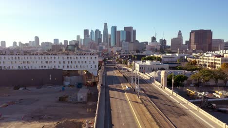 Aerial-View-Of-Downtown-Los-Angeles-From-The-La-River-Bridge-And-Union-Station-Area-1