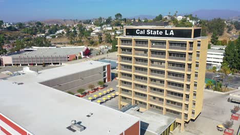 Aerial-Of-Cal-State-La-University-Campus-East-Los-Angeles-California-3