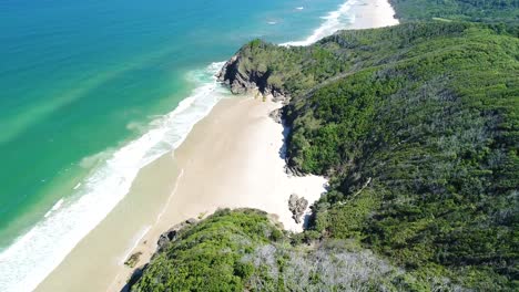 An-Aerial-View-Shows-Whites-Beach-In-Byron'S-Bay-Australia