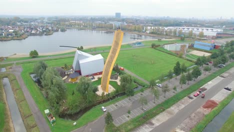 The-Excalibur-Climbing-Wall-And-Its-Surrounding-Area-Is-Seen-In-Groningen-Europe