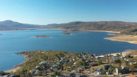 An-Excellent-Aerial-View-Of-Jindabyne-Lake-In-New-South-Wales-Australia