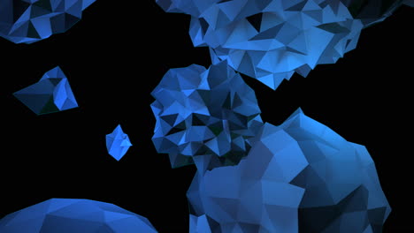 Animation-Abstrakte-Blaue-Flüssige-Kugel-Im-Schwarzen-Hintergrund-Des-Kosmos