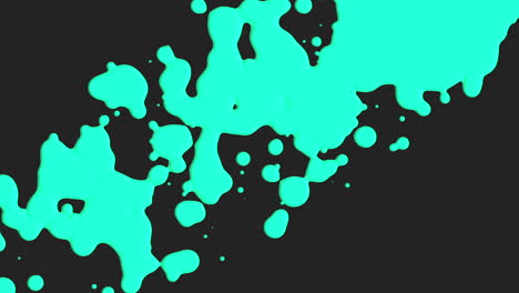 Animation-Bewegung-Abstrakt-Grün-Flüssige-Flecken-Schwarzer-Spritzer-Hintergrund-3