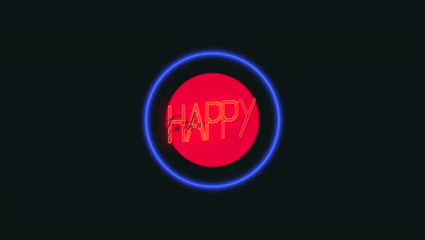 Animation-text-Fathers-day-on-fashion-and-club-background-with-glowing-blue-and-red-neon-circles