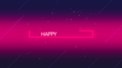 Animation-text-Happy-Birthday-and-motion-abstract-neón-shape-disco-background-2