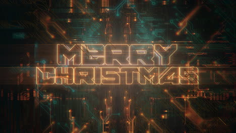 Animation-intro-text-Merry-Christmas-and-cyberpunk-animation-background-with-computer-chip-and-neon-lights