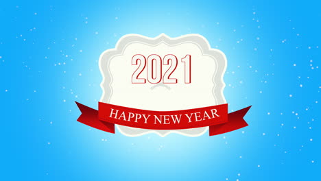 Animated-closeup-Happy-New-Year-and-2021-text-fly-white-snowflakes-and-deers-on-snow-background-with-with-retro-banner