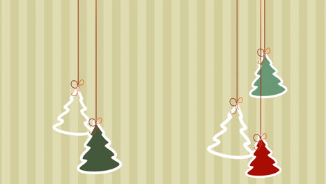 Animated-closeup-Christmas-trees-on-winter-holiday-background