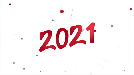 Primer-Plano-Animado-2021-Texto-Y-Confeti-Rojo-Volador-Sobre-Fondo-De-Vacaciones