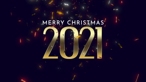 Animierte-Nahaufnahme-2021-Und-Frohe-Weihnachten-Text-Mit-Fliegenkonfetti-Und-Glitzer-Auf-Schwarzem-Feiertagshintergrund