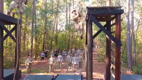 Rope Obstacle Course In The Boot Camp Stock Photo - Download Image Now -  Fitness Boot Camp, Obstacle Course, Outdoors - iStock