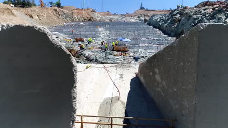 Aerial-Of-The-Construction-Of-A-New-Spillway-At-Oroville-Dam-California