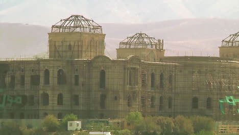 Scaffolding-On-The-Darul-Aman-Palace-Under-Reconstruction-Is-Seen