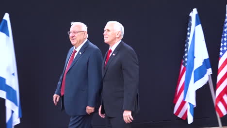 Mike-Pence-Llega-A-La-Residencia-Del-Presidente-Israelí-Rivlin-En-Jerusalén.