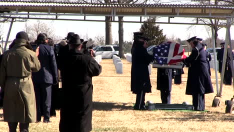 The-Casket-Of-Lt-General-Daniel-James-Is-Carried-To-His-Burial-Site-At-Arlington