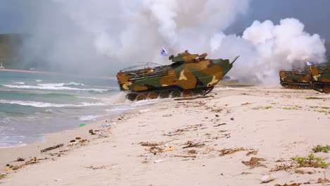 US-Marines-Kommen-Am-Hat-Yao-Beach-Thailand-An-Land,-Um-Cobra-Gold-18-.-Zu-Trainieren