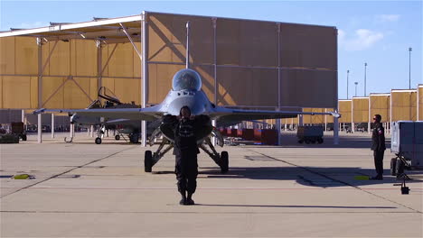 An-F16-Viper-Taxiis-Into-Position-On-An-Air-Force-Base-Runway