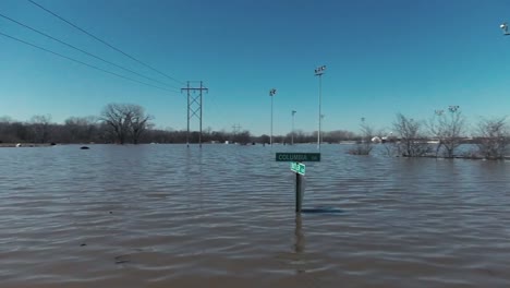 Shots-Of-Deep-Missouri-River-Flood-Waters-On-Offutt-Air-Force-Base-In-Sarpy-County-Nebraska