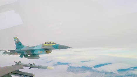 View-From-the-Cockpit-Of-A-Military-Jet-As-Another-Jet-Flies-Close-To-It-Red-Flag-191-Exercise-At-Nellis-Air-Force-Base-2019