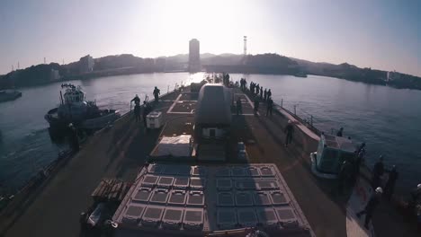 Time-Lapse-Of-the-Uss-John-S-Mccain-Departing-A-Dry-Dock-And-Transiting-To-A-Pier-2018