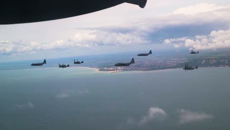 the-352Nd-Special-Operations-Wings-Flyover-To-Carentan-France-In-Wwii-Era-Aerial-Transports-For-the-75th-Anniversary-Of-Dday-2019