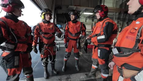 Norwegian-Nato-Helicopter-Crew-Meets-On-the-Deck-Of-An-Aircraft-Carrier-2018