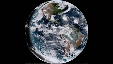 Ein-Satelliten-Zeitrafferbild-Der-Erde,-Das-Die-Wetteränderungen-2017-Zeigt