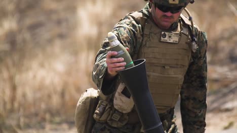 Us-Marines-Infantry-Unit-Leader-Course-Fire-M252-Mortar-Systems-At-Marine-Corps-Base-Camp-Pendleton-California-1