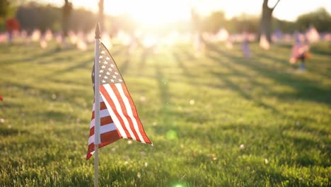 Slow-Motion-Broll-Of-Flags-Monuments-And-Graves-In-the-Rhode-Island-Veterans-Memorial-Cemetery-Exeter-Ri-1