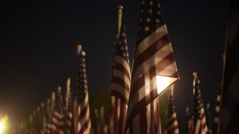 Slow-Motion-Of-Flags-And-Visitors-To-A-Memorial-Day-Field-Of-Heroes-Display-In-Honoring-Americas-War-Dead