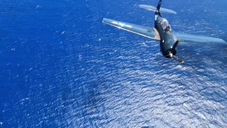 Gopro-Aerial-Footage-Of-World-War-Ii-Vintage-Warbirds-Flying-Over-the-Sun-Drenched-Ocean-And-Coast-Of-Hawaii