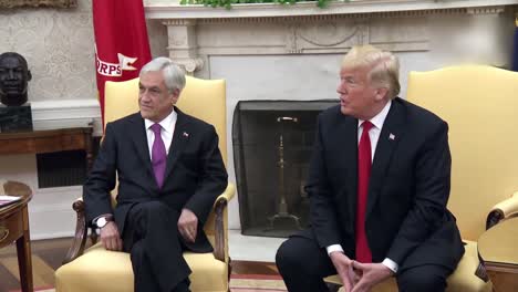 Us-President-Donald-Trump-And-Sebastian-Pinera-President-Of-Chile-During-A-White-House-Photo-Op-Press-Conference-2