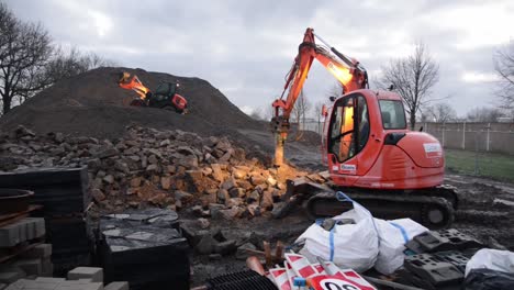 Concrete-Blocks-From-Old-Road-Demolitions-Are-Crushed-And-Recycled-For-New-Projects-Chievres-Air-Base-Belgium-1