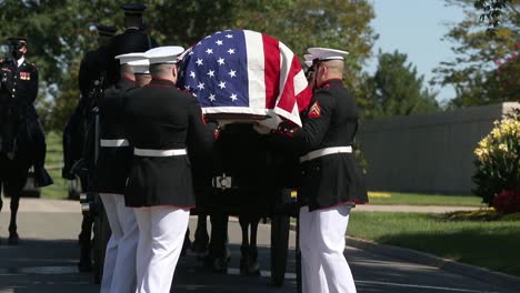 Us-Marines-In-Dress-Uniform-Lay-A-Fallen-Soldier-To-Rest-At-Arlington-National-Cemetery-Washington-6