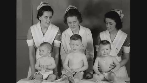 A-Doctor-Examines-Toddlers-To-Make-Sure-They-Are-Healthy-In-1937