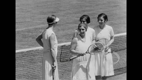 Un-Partido-De-Tenis-Femenino-En-1931