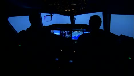 Interior-Of-An-Airplane-Cockpit-As-Pilots-Try-To-Navigate-Through-A-Storm