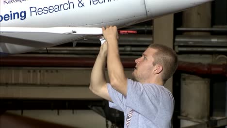 An-Aircrafts-Aerodynamics-Are-Tested-In-A-Wind-Tunnel