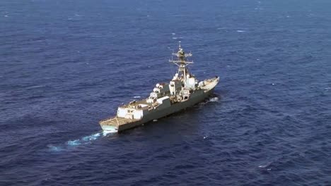 Aerials-Above-A-Navy-Destroyer-Ship