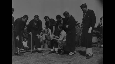 Kriegsveteranen-In-Georgien-Lernen-1945-Golfen