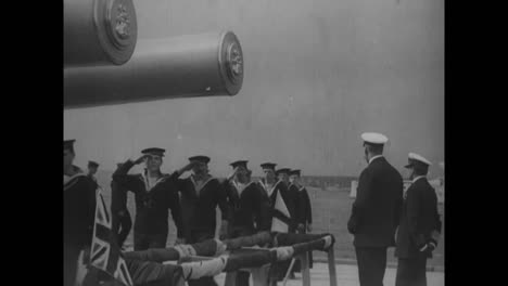 British-Naval-Officers-In-March-In-1918