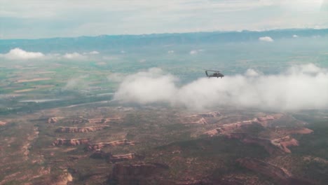 Search-And-Rescue-Helicopters-Fly-Through-The-Mountains-Of-Colorado-And-Utah