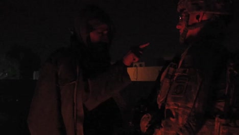 American-Soldiers-Go-On-Nighttime-Foot-Patrol-On-The-Streets-Of-Baghdad-During-The-Iraq-War