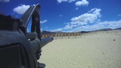 Pov-Footage-Of-A-Gun-Being-Fired-At-A-Target-Range
